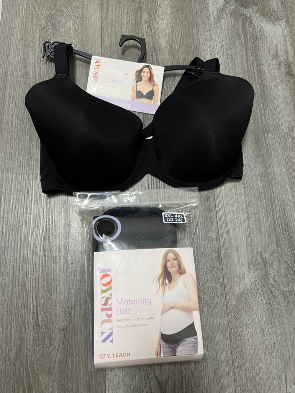 JOYSPUN Nursing bra (38DD) and Maternity Belt (3X-4X) Set NWT